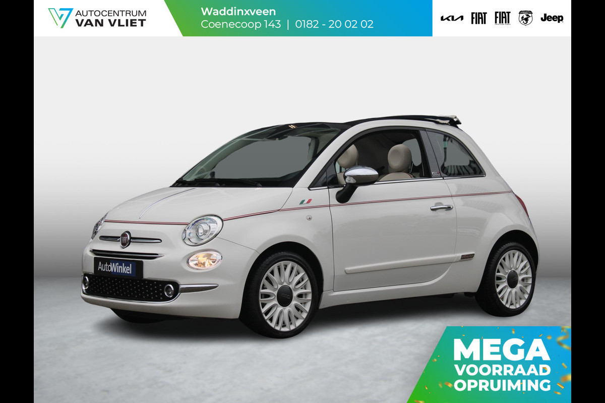 Fiat 500C TwinAir Turbo Dolcevita | Clima | Navi | Leder | 16" | Xenon | Armsteun