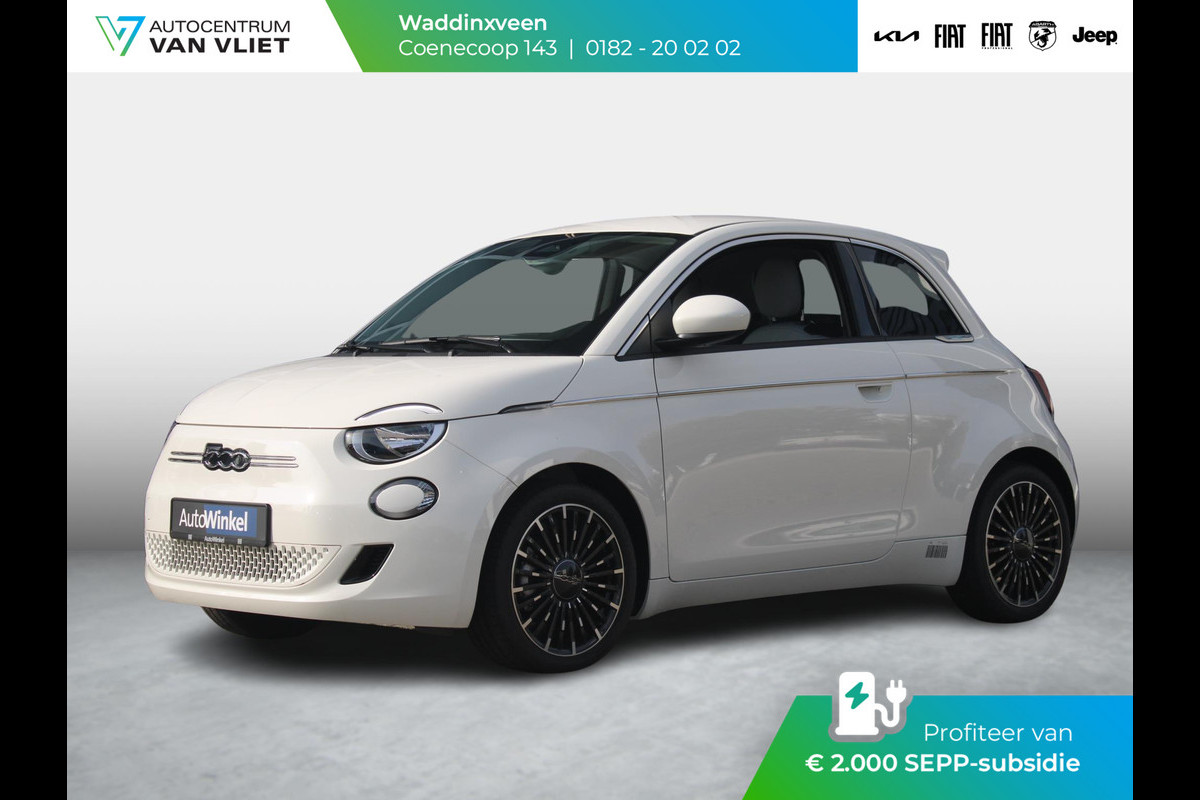 Fiat 500E 3+1 Icon 42 kWh | Uit voorraad leverbaar | Pack Winter | 17" | Style Pack | Subsidie € 2.000,- *