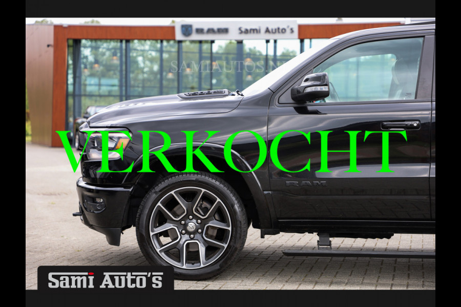 Dodge Ram 1500 SPORT BLACK APPEARANCE | 5.7 V8 HEMI 402PK | GROOT SCHEM | LUCHTVERING A | PANODAK | DUBBELE CABINE | DC | 5 PERSOONS | 4X4 | PICK UP GRIJSKENTEKEN |