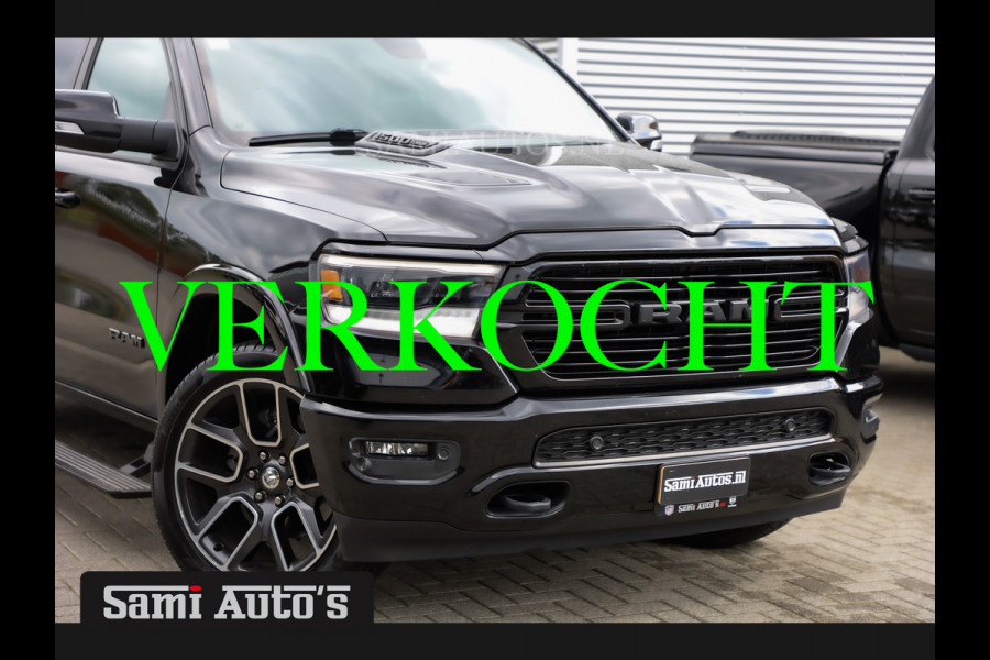 Dodge Ram 1500 SPORT BLACK APPEARANCE | 5.7 V8 HEMI 402PK | GROOT SCHEM | LUCHTVERING A | PANODAK | DUBBELE CABINE | DC | 5 PERSOONS | 4X4 | PICK UP GRIJSKENTEKEN |