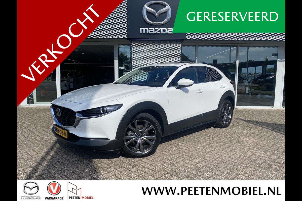 Mazda CX-30 2.0 e-SkyActiv-X M Hybrid Luxury Automaat | SCHUIF/KANTELDAK | RADAR CRUISE | LEDER |