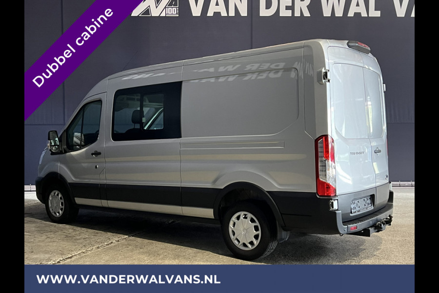 Ford Transit 2.0 TDCI 130pk L3H2 Dubbele cabine Euro6 Airco | 6 Zits | Trekhaak | LED Cruisecontrol, parkeersensoren, verwarmde voorruit