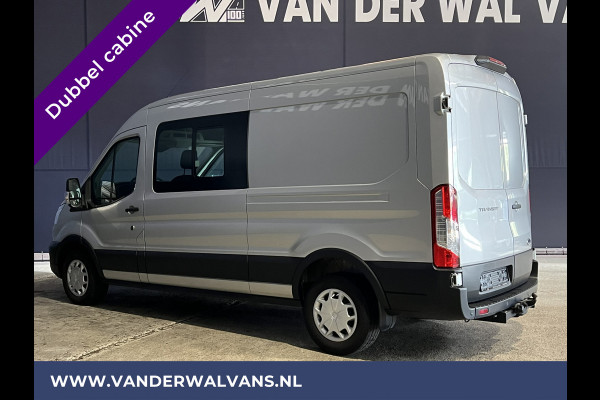 Ford Transit 2.0 TDCI 130pk L3H2 Dubbele cabine Euro6 Airco | 6 Zits | Trekhaak | LED Cruisecontrol, parkeersensoren, verwarmde voorruit