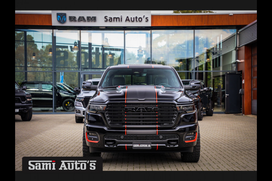 Dodge Ram 2025 LARAMIE NIGHT PREMIUM | BOM VOL + 14.4 INCH SCHERM BOM VOL | LUCHTVERING | HUD | HURRICAN 420PK 636 Nm TWIN TURBO | PRIJS M DUBBELE CABINE | PICK UP | 5 PERSOONS | DC | GRIJSKENTEKEN | VOORRAAD NR 2222 - 5039