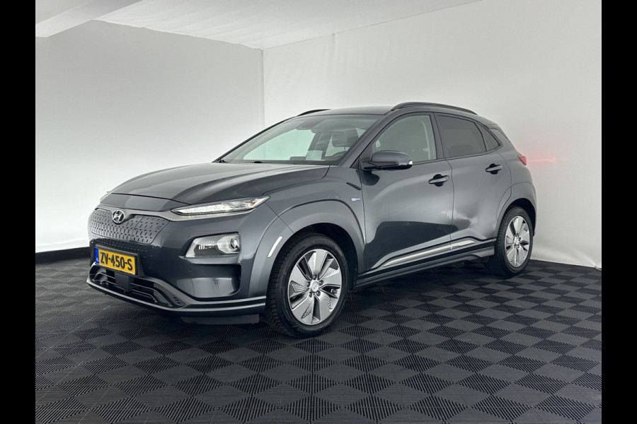 Hyundai Kona EV Premium 64 kWh (INCL-BTW) *VOLLEDER | HEAD-UP | FULL-LED | NAVI-FULLMAP | DAB | ADAPTIVE-CRUISE | KRELL-AUDIO | KEYLESS | CAMERA | BLIND-SPOT | LANE-ASSIST | VIRTUAL-COCKPIT | SHIFT-PADDLES | COMFORT-SEATS