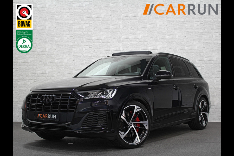 Audi Q7 55 TFSI e S-Line | Panorama | Leder | Luchtvering | LED-Matrix | Keyless-Go | Memory | Stoelverwarming V+A | Camera | Virtual-Cockpit | 3-Zone Clima | Draadloos Laden | Standkachel | Getint Glas |