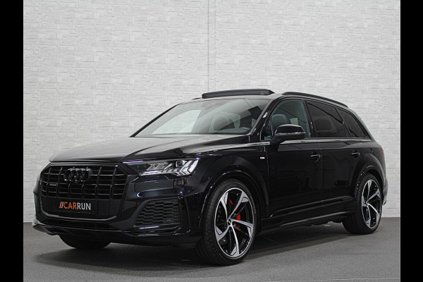 Audi Q7 55 TFSI e S-Line | Panorama | Leder | Luchtvering | LED-Matrix | Keyless-Go | Memory | Stoelverwarming V+A | Camera | Virtual-Cockpit | 3-Zone Clima | Draadloos Laden | Standkachel | Getint Glas |