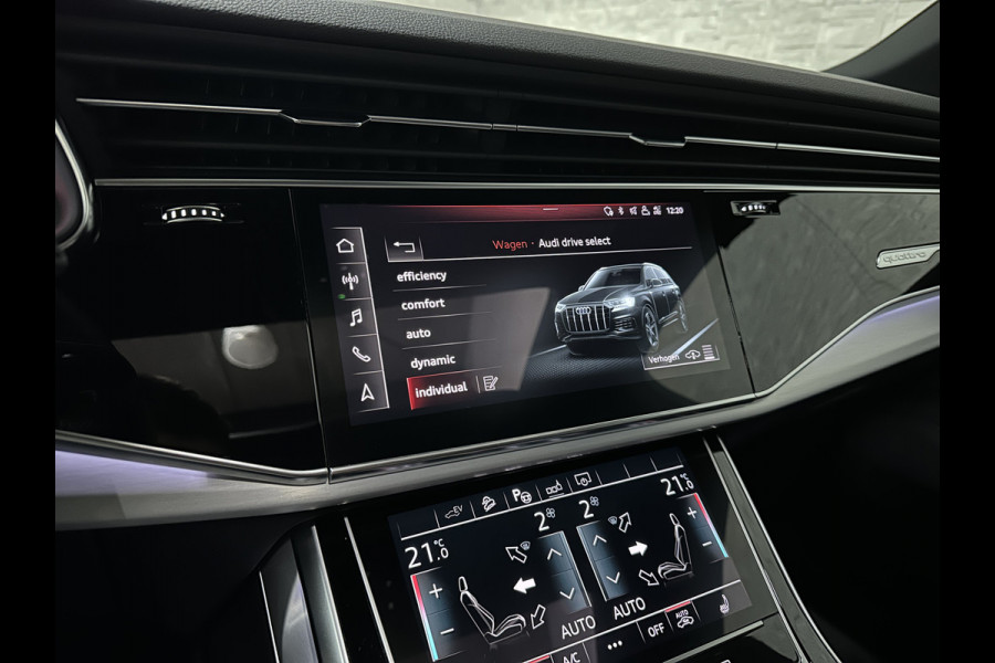 Audi Q7 55 TFSI e S-Line | Panorama | Leder | Luchtvering | LED-Matrix | Keyless-Go | Memory | Stoelverwarming V+A | Camera | Virtual-Cockpit | 3-Zone Clima | Draadloos Laden | Standkachel | Getint Glas |