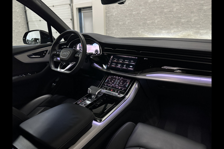 Audi Q7 55 TFSI e S-Line | Panorama | Leder | Luchtvering | LED-Matrix | Keyless-Go | Memory | Stoelverwarming V+A | Camera | Virtual-Cockpit | 3-Zone Clima | Draadloos Laden | Standkachel | Getint Glas |