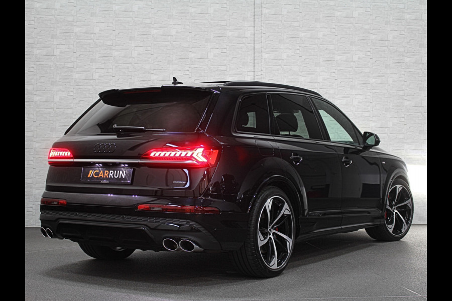 Audi Q7 55 TFSI e S-Line | Panorama | Leder | Luchtvering | LED-Matrix | Keyless-Go | Memory | Stoelverwarming V+A | Camera | Virtual-Cockpit | 3-Zone Clima | Draadloos Laden | Standkachel | Getint Glas |