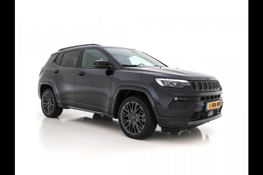 Jeep Compass 4xe 240 Plug-in Hybrid Electric S Black-line AWD (INCL-BTW) *FULL-LEATHER | ALPINE-SURROUND | FULL-LED | ADAPT.CRUISE | MEMORY-PACK | BLIND-SPOT | KEYLESS | DAB+ | DIGI-COCKPIT | SURROUND-VIEW | COMFORT-SEATS | 19''ALU*