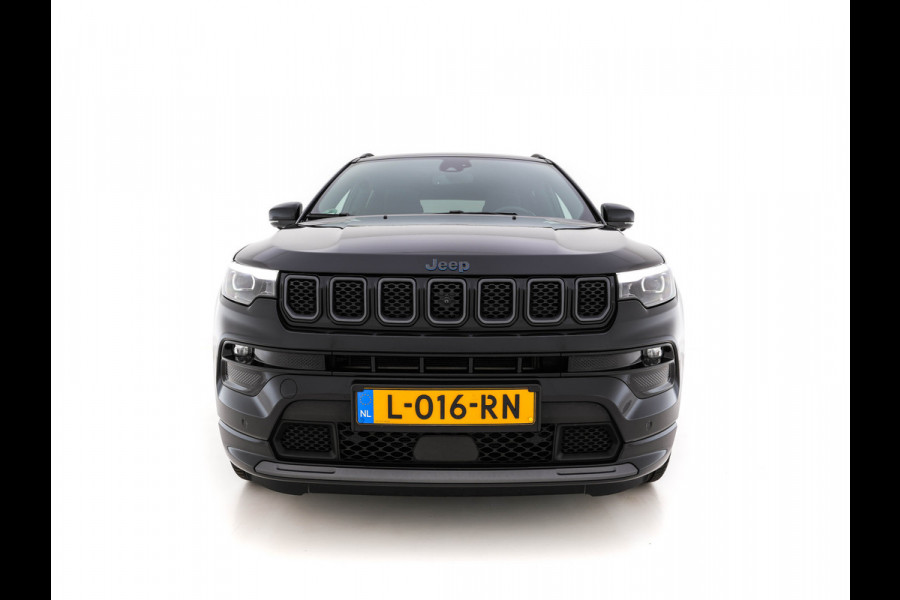 Jeep Compass 4xe 240 Plug-in Hybrid Electric S Black-line AWD (INCL-BTW) *FULL-LEATHER | ALPINE-SURROUND | FULL-LED | ADAPT.CRUISE | MEMORY-PACK | BLIND-SPOT | KEYLESS | DAB+ | DIGI-COCKPIT | SURROUND-VIEW | COMFORT-SEATS | 19''ALU*