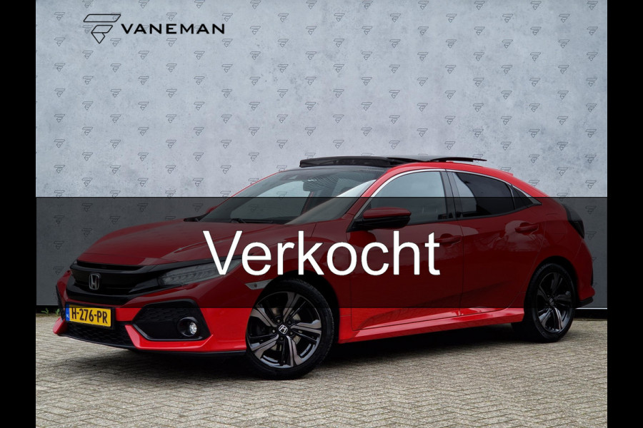 Honda Civic 1.0 i-VTEC Executive Automaat | Leder | Panoramdak | Navi | PDC | Android Auto/Apple CarPlay | Stoelverwarming | BSD |