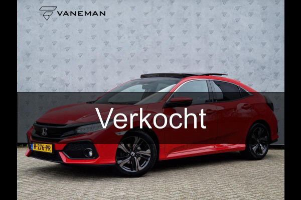 Honda Civic 1.0 i-VTEC Executive Automaat | Leder | Panoramdak | Navi | PDC | Android Auto/Apple CarPlay | Stoelverwarming | BSD |