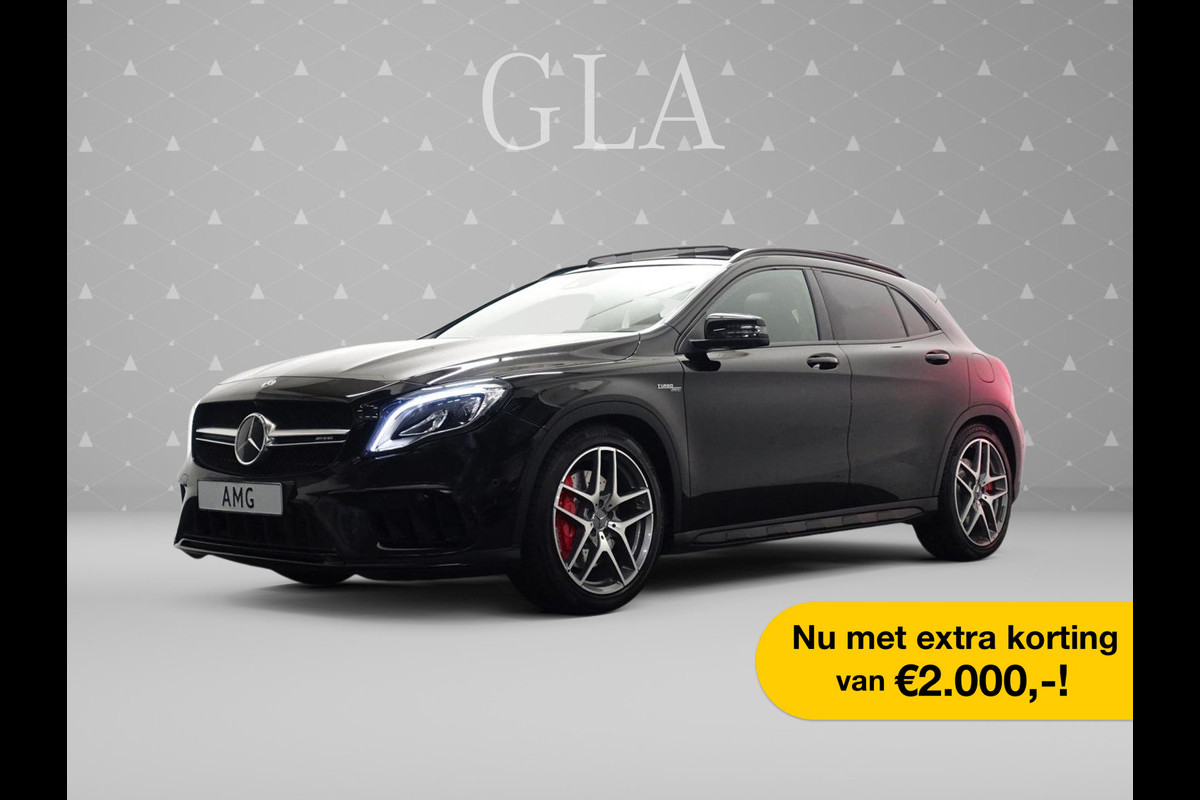 Mercedes-Benz GLA 45 AMG Night Edition 400pk 4M Aut- Panodak I Harman/Kardon I Sport Leder I 360 Camera