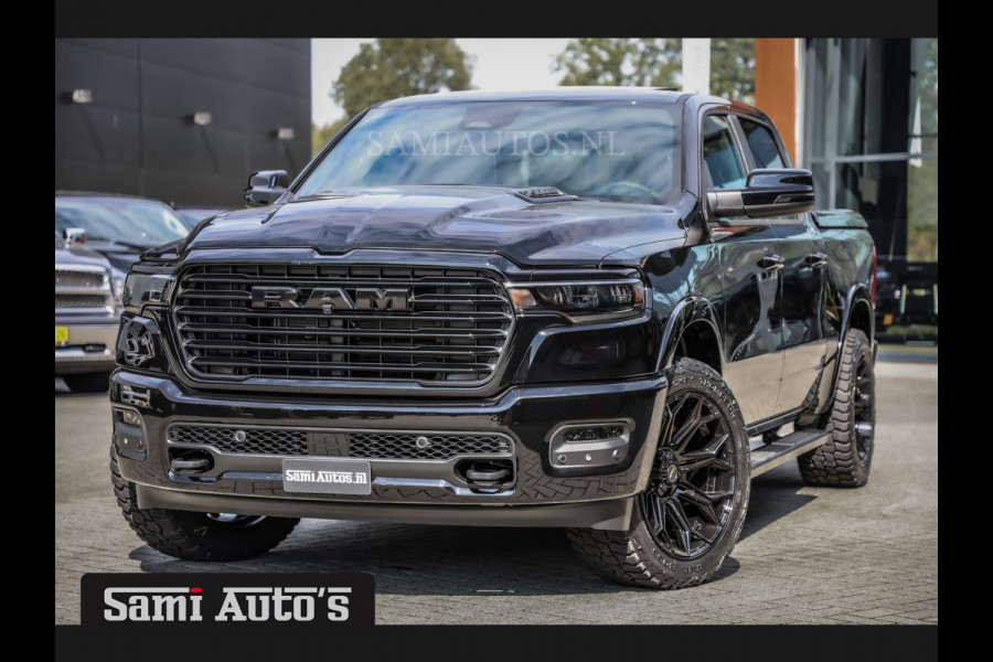 Dodge Ram 2025 LARAMIE NIGHT | 14,4 SCHERM + 10.2 INCH PASSENGER SCREEN | HURRICAN 420PK 636 Nm TWIN TURBO | PRIJS MET LPG EN COVER EN GAR DUBBELE CABINE | PICK UP | 5 PERSOONS | DC | GRIJSKENTEKEN | VOORAAD 2220 - 5039