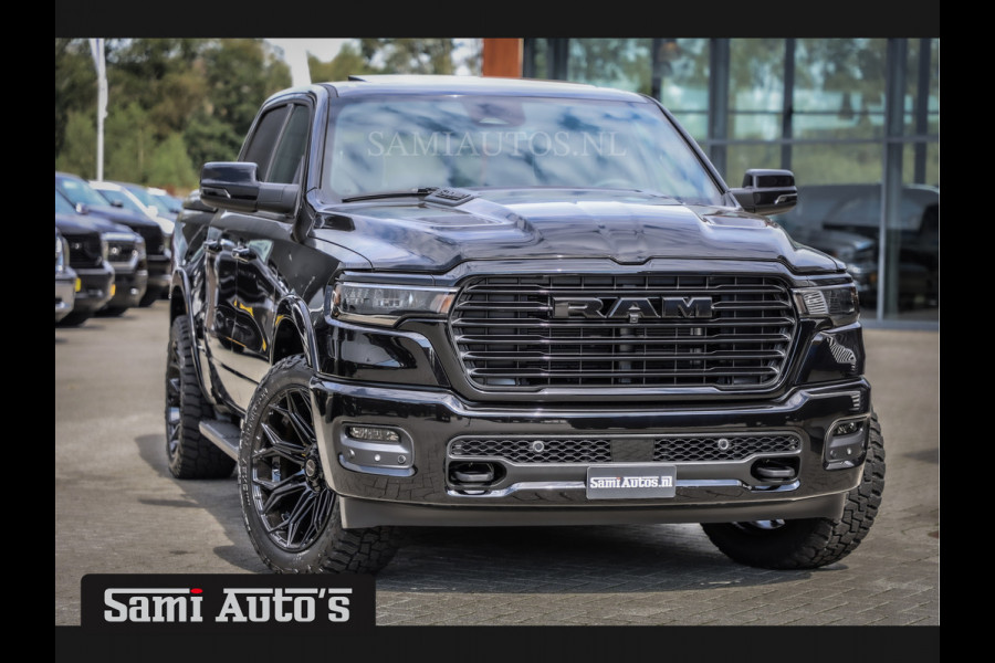 Dodge Ram 2025 LARAMIE NIGHT | 14,4 SCHERM + 10.2 INCH PASSENGER SCREEN | HURRICAN 420PK 636 Nm TWIN TURBO | PRIJS MET LPG EN COVER EN GAR DUBBELE CABINE | PICK UP | 5 PERSOONS | DC | GRIJSKENTEKEN | VOORAAD 2220 - 5039