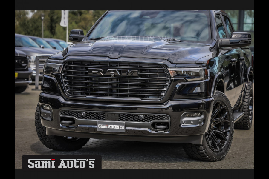 Dodge Ram 2025 LARAMIE NIGHT | 14,4 SCHERM + 10.2 INCH PASSENGER SCREEN | HURRICAN 420PK 636 Nm TWIN TURBO | PRIJS MET LPG EN COVER EN GAR DUBBELE CABINE | PICK UP | 5 PERSOONS | DC | GRIJSKENTEKEN | VOORAAD 2220 - 5039