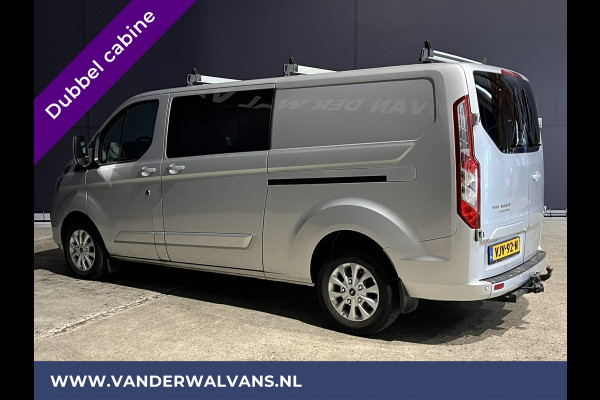 Ford Transit Custom 2.0 TDCI Automaat L2H1 Dubbele Cabine Euro6 Airco | 2x zijdeur | Navigatie | Camera Trekhaak, LED, Cruisecontrol, Parkeersensoren, Stoelverwarming, Verwarmde voorruit, Dakdragers, Android Auto, Apple Carplay, 5-zits