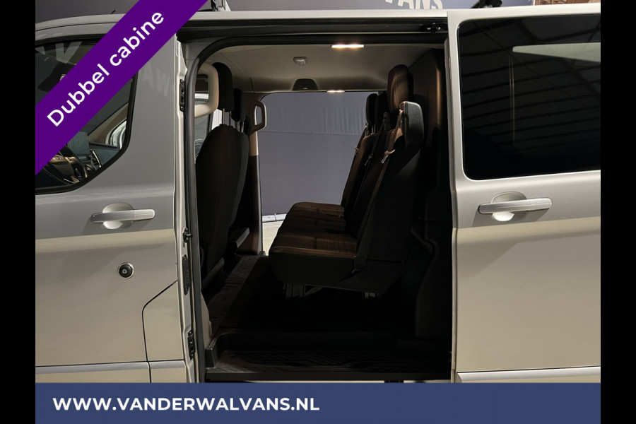 Ford Transit Custom 2.0 TDCI Automaat L2H1 Dubbele Cabine Euro6 Airco | 2x zijdeur | Navigatie | Camera Trekhaak, LED, Cruisecontrol, Parkeersensoren, Stoelverwarming, Verwarmde voorruit, Dakdragers, Android Auto, Apple Carplay, 5-zits