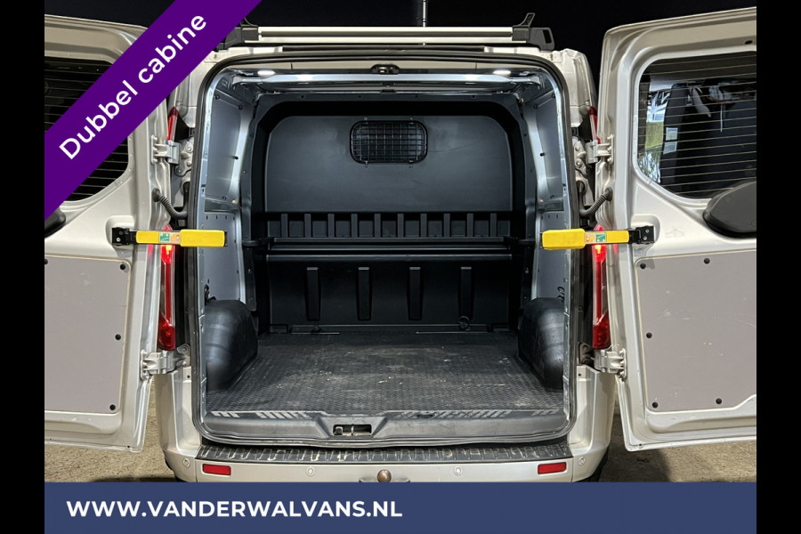 Ford Transit Custom 2.0 TDCI Automaat L2H1 Dubbele Cabine Euro6 Airco | 2x zijdeur | Navigatie | Camera Trekhaak, LED, Cruisecontrol, Parkeersensoren, Stoelverwarming, Verwarmde voorruit, Dakdragers, Android Auto, Apple Carplay, 5-zits