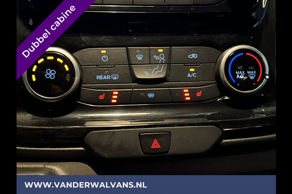 Ford Transit Custom 2.0 TDCI Automaat L2H1 Dubbele Cabine Euro6 Airco | 2x zijdeur | Navigatie | Camera Trekhaak, LED, Cruisecontrol, Parkeersensoren, Stoelverwarming, Verwarmde voorruit, Dakdragers, Android Auto, Apple Carplay, 5-zits