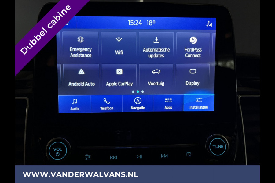 Ford Transit Custom 2.0 TDCI Automaat L2H1 Dubbele Cabine Euro6 Airco | 2x zijdeur | Navigatie | Camera Trekhaak, LED, Cruisecontrol, Parkeersensoren, Stoelverwarming, Verwarmde voorruit, Dakdragers, Android Auto, Apple Carplay, 5-zits