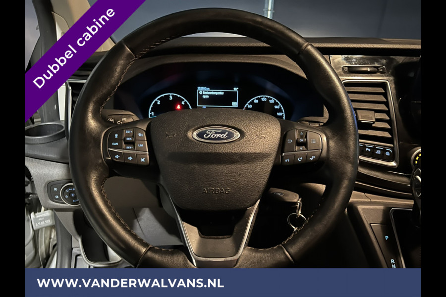 Ford Transit Custom 2.0 TDCI Automaat L2H1 Dubbele Cabine Euro6 Airco | 2x zijdeur | Navigatie | Camera Trekhaak, LED, Cruisecontrol, Parkeersensoren, Stoelverwarming, Verwarmde voorruit, Dakdragers, Android Auto, Apple Carplay, 5-zits