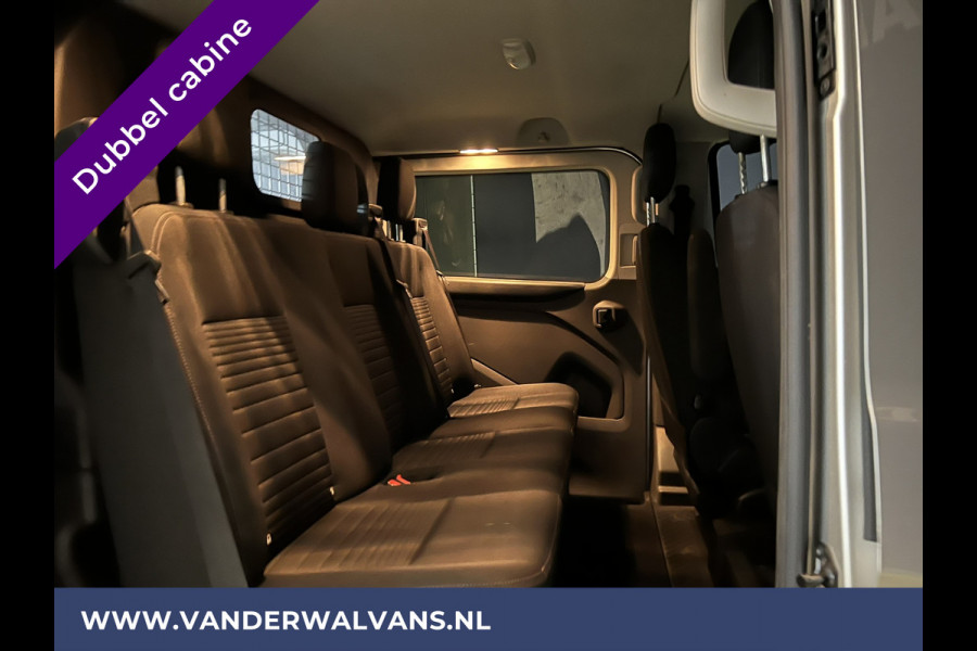 Ford Transit Custom 2.0 TDCI Automaat L2H1 Dubbele Cabine Euro6 Airco | 2x zijdeur | Navigatie | Camera Trekhaak, LED, Cruisecontrol, Parkeersensoren, Stoelverwarming, Verwarmde voorruit, Dakdragers, Android Auto, Apple Carplay, 5-zits