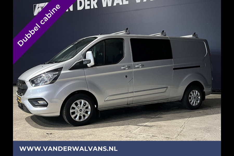 Ford Transit Custom 2.0 TDCI Automaat L2H1 Dubbele Cabine Euro6 Airco | 2x zijdeur | Navigatie | Camera Trekhaak, LED, Cruisecontrol, Parkeersensoren, Stoelverwarming, Verwarmde voorruit, Dakdragers, Android Auto, Apple Carplay, 5-zits