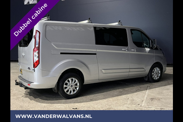 Ford Transit Custom 2.0 TDCI Automaat L2H1 Dubbele Cabine Euro6 Airco | 2x zijdeur | Navigatie | Camera Trekhaak, LED, Cruisecontrol, Parkeersensoren, Stoelverwarming, Verwarmde voorruit, Dakdragers, Android Auto, Apple Carplay, 5-zits