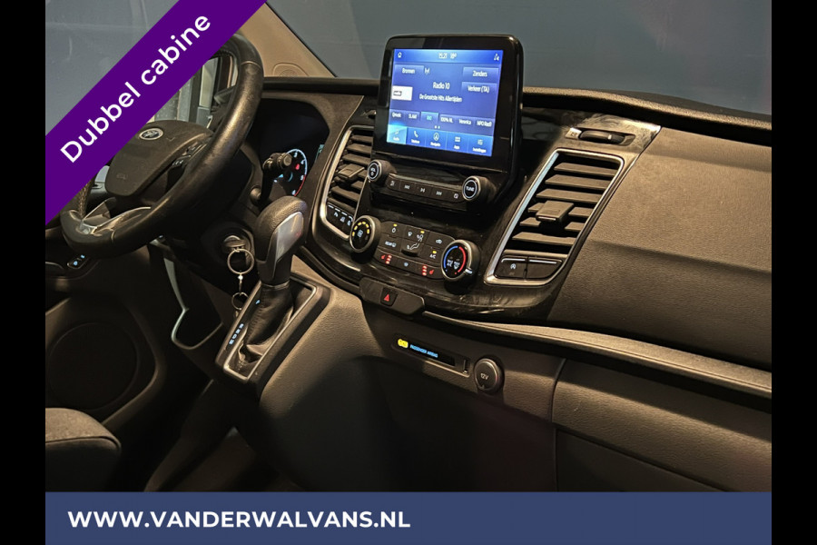 Ford Transit Custom 2.0 TDCI Automaat L2H1 Dubbele Cabine Euro6 Airco | 2x zijdeur | Navigatie | Camera Trekhaak, LED, Cruisecontrol, Parkeersensoren, Stoelverwarming, Verwarmde voorruit, Dakdragers, Android Auto, Apple Carplay, 5-zits