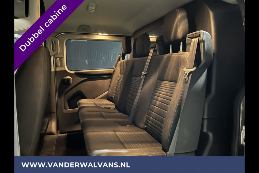 Ford Transit Custom 2.0 TDCI Automaat L2H1 Dubbele Cabine Euro6 Airco | 2x zijdeur | Navigatie | Camera Trekhaak, LED, Cruisecontrol, Parkeersensoren, Stoelverwarming, Verwarmde voorruit, Dakdragers, Android Auto, Apple Carplay, 5-zits