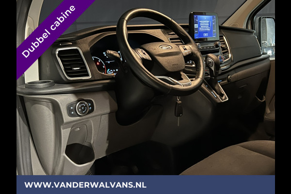 Ford Transit Custom 2.0 TDCI Automaat L2H1 Dubbele Cabine Euro6 Airco | 2x zijdeur | Navigatie | Camera Trekhaak, LED, Cruisecontrol, Parkeersensoren, Stoelverwarming, Verwarmde voorruit, Dakdragers, Android Auto, Apple Carplay, 5-zits