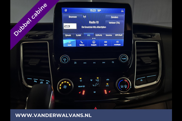 Ford Transit Custom 2.0 TDCI Automaat L2H1 Dubbele Cabine Euro6 Airco | 2x zijdeur | Navigatie | Camera Trekhaak, LED, Cruisecontrol, Parkeersensoren, Stoelverwarming, Verwarmde voorruit, Dakdragers, Android Auto, Apple Carplay, 5-zits