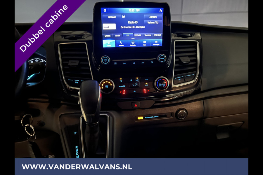 Ford Transit Custom 2.0 TDCI Automaat L2H1 Dubbele Cabine Euro6 Airco | 2x zijdeur | Navigatie | Camera Trekhaak, LED, Cruisecontrol, Parkeersensoren, Stoelverwarming, Verwarmde voorruit, Dakdragers, Android Auto, Apple Carplay, 5-zits