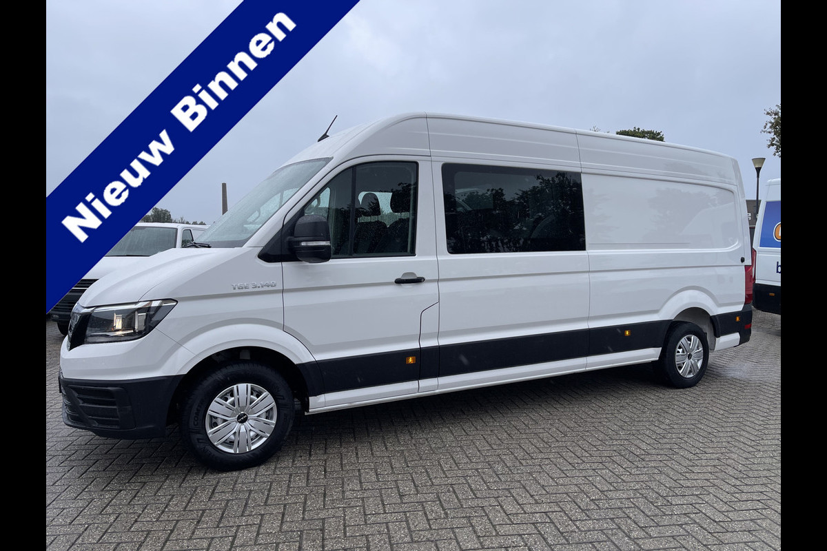 MAN TGE 35 2.0 140pk Lang Hoog L3H2 DC 6 persoons / vaste prijs rijklaar € 30.950 ex btw / lease vanaf € 554 / airco / achteruit rijcamera / trekhaak 3000 kg / euro 6 diesel !