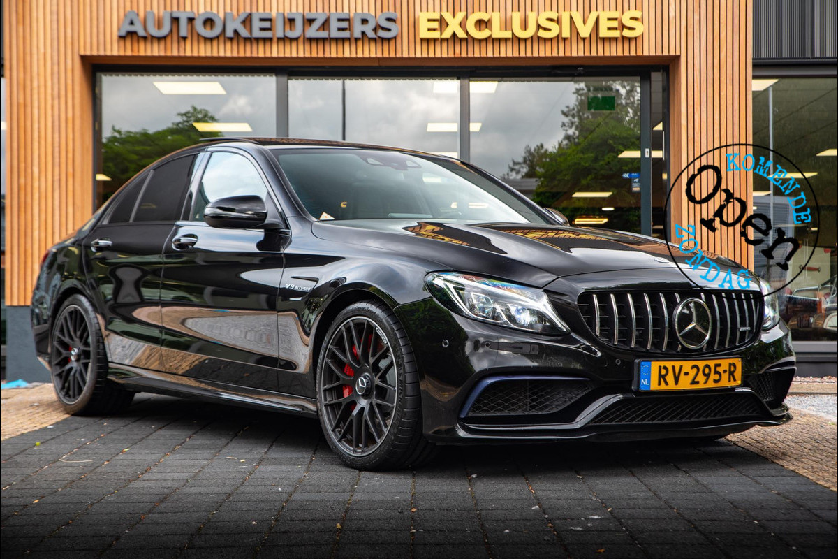 Mercedes-Benz C-Klasse AMG 63 S Panoramadak Schaalstoelen Memory Camera Navigatie ACC Keyless Leer