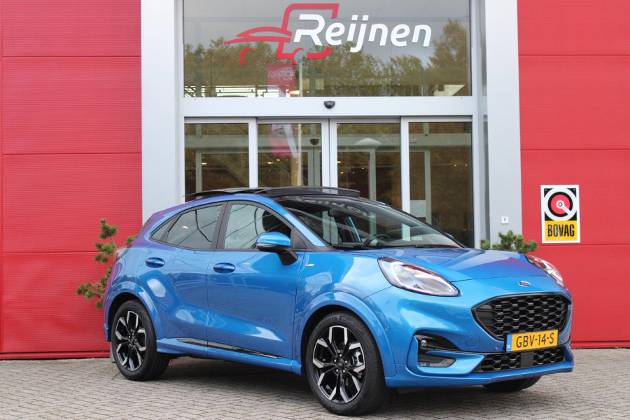 Ford Puma 1.0 EcoBoost Hybrid ST-Line X 125PK | PANORAMADAK | 18" LICHTMETALEN | B&O PREMIUM AUDIO | KEYLESS ENTRY / START | STOEL / STUUR VERWARMING | VOORRUIT VERWARMING | ACHTERUITRIJCAMERA | APPLE CARPLAY / ANDROID AUTO | ELEKTRISCHE ACHTERKLEP | ADAPTIVE CRUISE CONTROL |