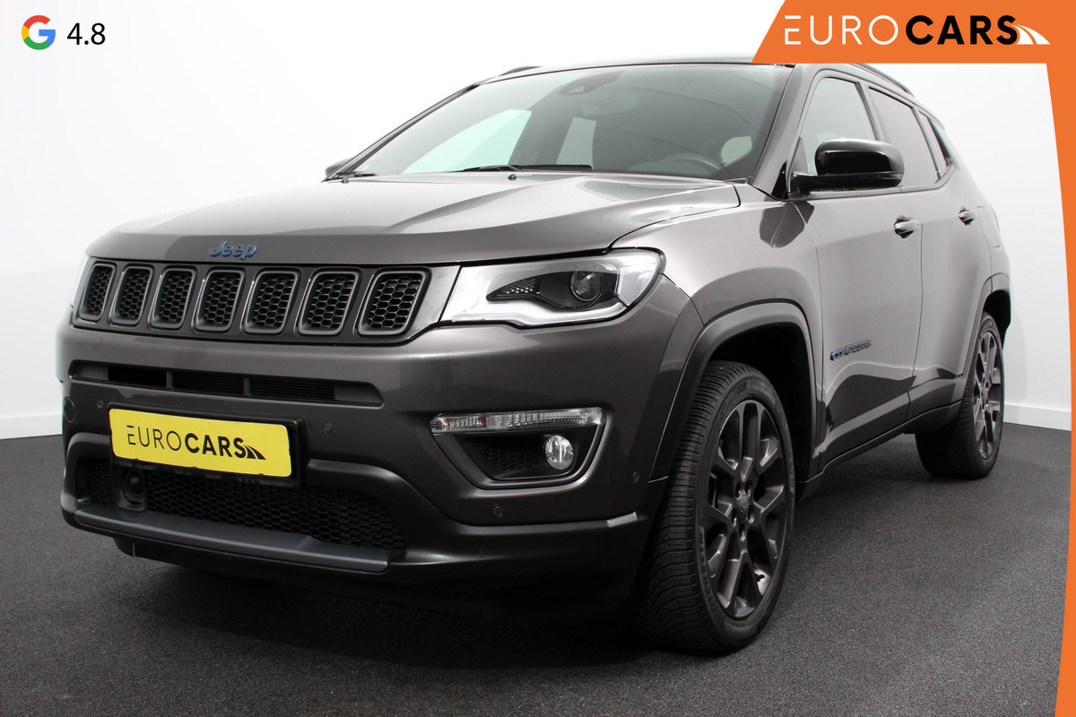 Jeep Compass 4xe 241pk Plug-in Hybrid Electric S | Navigatie | Parkeersensoren | Camera | Cruise Control | Elektrische achterklep | Park Assist | Stuur-en stoelverwarming | Xenonverlichting | Getinte ramen