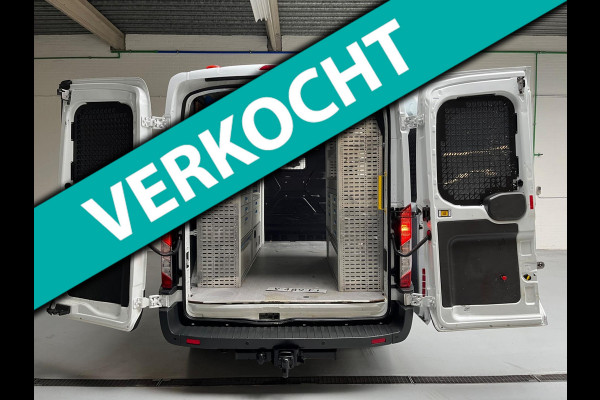 Ford Transit SERVICEWAGEN 350 2.0 TDCI 131PK EURO6 L2H2 VICTRON V230 SORTIMO INRICHTING AIRCO STANDKACHEL TREKHAAK RIJKLAARPRIJS!