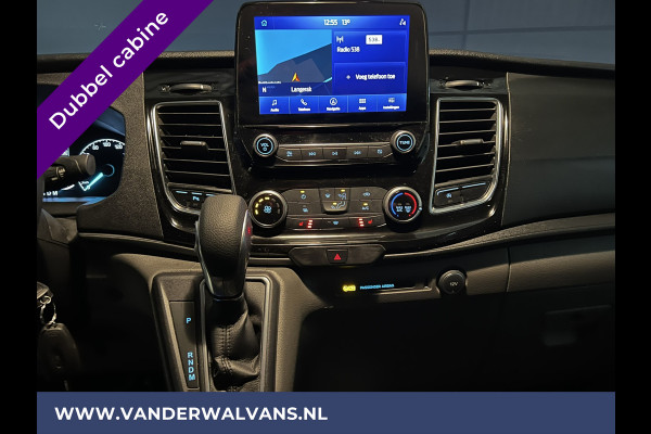 Ford Transit Custom 2.0 TDCI 130pk Automaat L2H1 Platinum Edition Dubbele cabine Euro6 Airco | Leer | 2x Zijdeur | Camera, Navigatie, Cruisecontrol, Trekhaak. Parkeersensoren, LED, Sidebars, LM velgen, Stoelverwarming, Verwarmde voorruit, 5-Zits