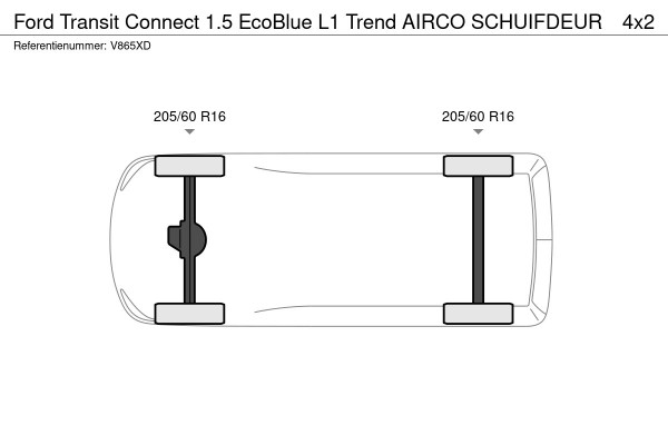 Ford Transit Connect 1.5 EcoBlue L1 Trend AIRCO SCHUIFDEUR