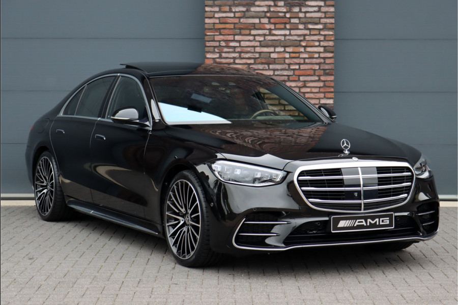 Mercedes-Benz S-Klasse 580 e AMG Line Aut9 | Airmatic | Distronic+ | Zonweringspakket | Entertainment Achter | 3D-Display | Verwarmd Stuurwiel | Vlakkenverwarming | Burmester | Massage | Rijassistentiepakket+ |