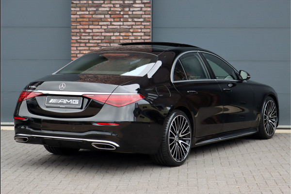 Mercedes-Benz S-Klasse 580 e AMG Line Aut9 | Airmatic | Distronic+ | Zonweringspakket | Entertainment Achter | 3D-Display | Verwarmd Stuurwiel | Vlakkenverwarming | Burmester | Massage | Rijassistentiepakket+ |