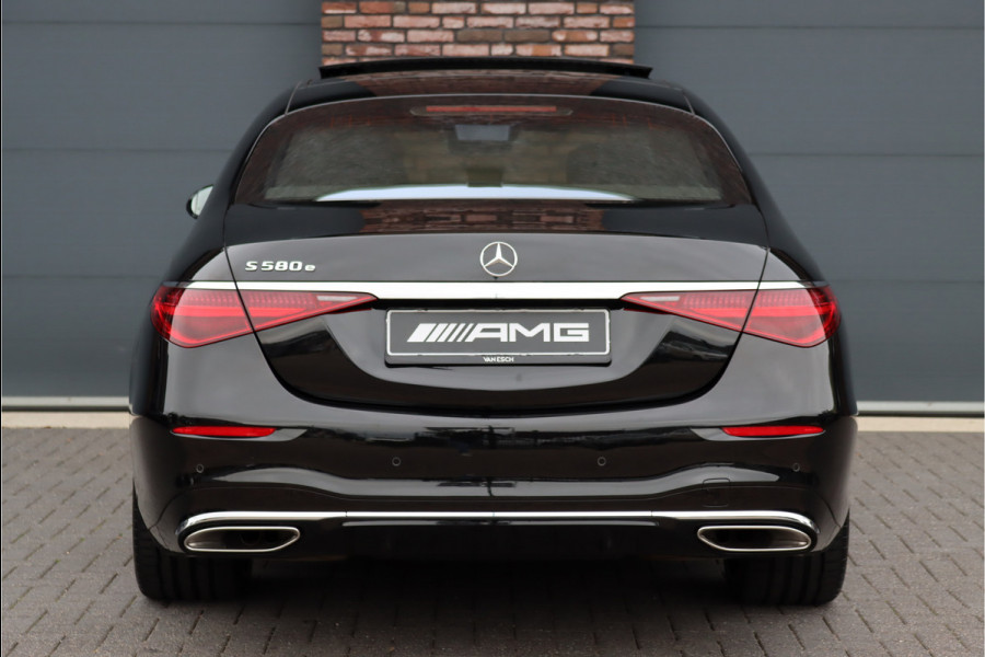 Mercedes-Benz S-Klasse 580 e AMG Line Aut9 | Airmatic | Distronic+ | Zonweringspakket | Entertainment Achter | 3D-Display | Verwarmd Stuurwiel | Vlakkenverwarming | Burmester | Massage | Rijassistentiepakket+ |