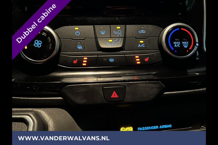 Ford Transit Custom 2.0 TDCI 130pk Automaat L2H1 Platinum Edition Dubbele cabine Euro6 Airco | Leer | 2x Zijdeur | Camera, Navigatie, Cruisecontrol, Trekhaak. Parkeersensoren, LED, Sidebars, LM velgen, Stoelverwarming, Verwarmde voorruit, 5-Zits