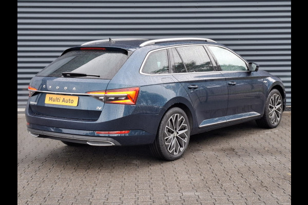 Škoda Superb Combi 1.4 TSI iV Laurin & Klement Plug in Hybrid PHEV | Panodak | Lederen Sportstoelen Memory & Massage | Adaptive Cruise | Crystal LED | Canton Audio | Stoelverwarming & Ventilatie | Apple Carplay |