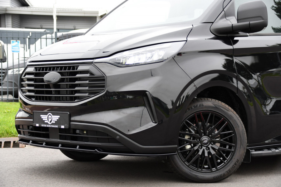 Ford Transit Custom 320 2.0 TDCI L2H1 DC Black Edition Camera, Cruise, Automaat, Stoelverwarming, Trekhaak, 2 x Schuifdeur, Carplay, Multimedia, 136PK, Leverbaar!