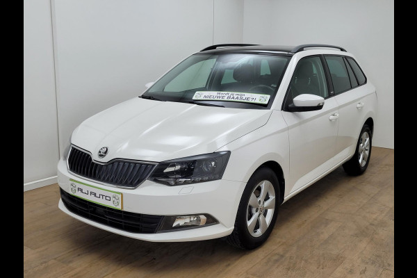 Škoda Fabia Combi Occasion met cruisecontrol en panoramadak | Tweedehands Skoda Fabia stationwagen in wit bij ALJauto| Weinig km